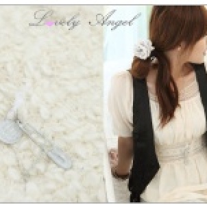 Lovely Angel】個性又氣質硬幣大迴紋針刷白蕾絲銀鍊