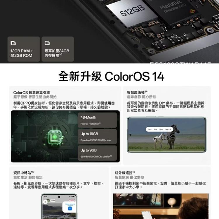 【官方認證福利機】OPPO Reno11 Pro (12G/512G) 6.7 吋 5G 贈掛繩