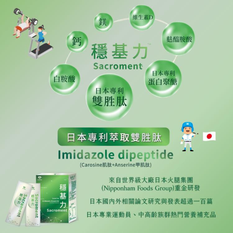 【領醫】 穩基力® Sacroment (核心強度進階 ✕ 日本雙胜肽體力續航複方)