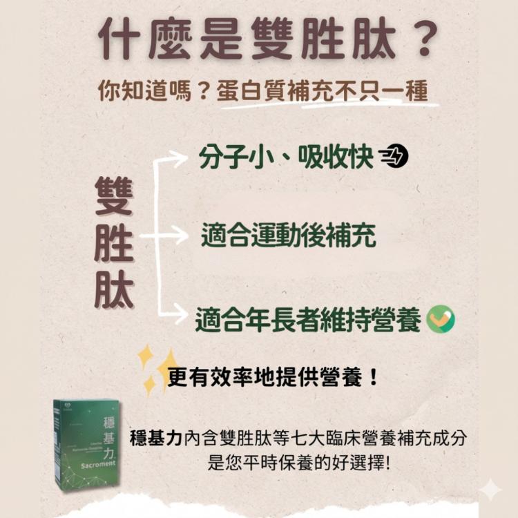 【領醫】 穩基力® Sacroment (核心強度進階 ✕ 日本雙胜肽體力續航複方)
