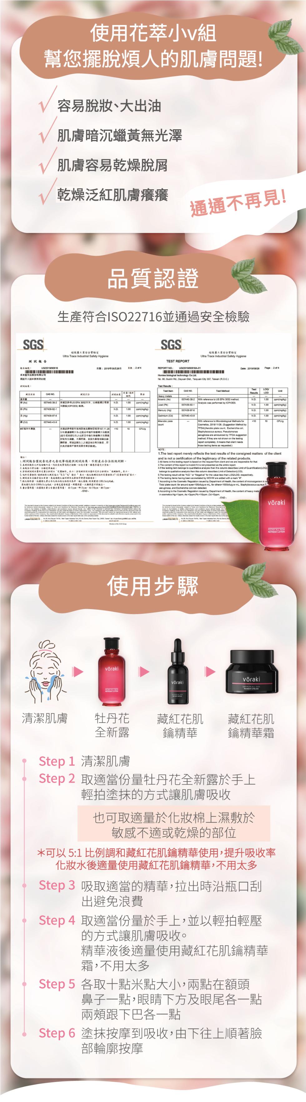 使用花萃小v組，幫您擺脫煩人的肌膚問題!容易脫妝、大出油，肌膚暗沉蠟黃無光澤，肌膚容易乾燥脫屑，乾燥泛紅肌膚癢癢，通通不再見!测试喝酒，報务編说:日期:2019年09月26日，系单斯生技股份有限公司，根園市大園聚林90號，測試結果:文試方法，测试结果