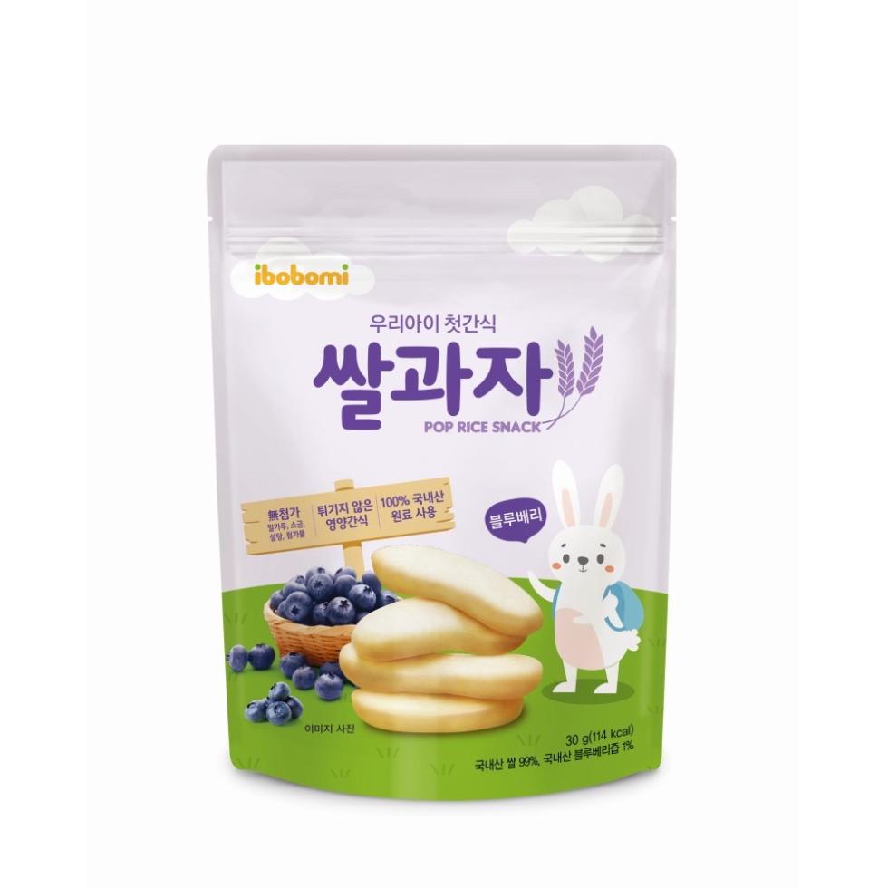 無첨가，밀가루, 소금，설탕 첨가물，우리아이 첫간식，튀기지 않은，영양간식，이미지 사진，100% 국내산，원료 사용，블루베리，17 국내산 쌀 99%, 국내산 블루베리즙 1%。