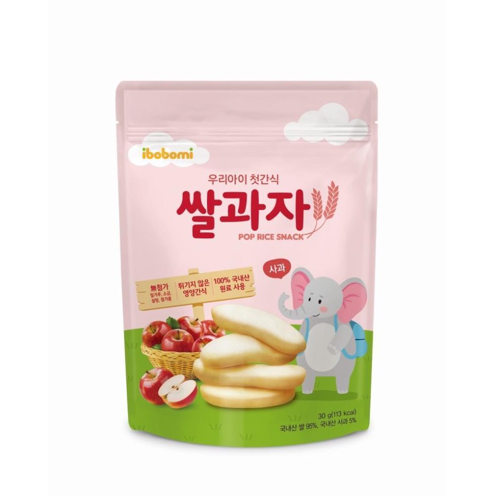 無첨가，밀가루, 소금,성당, 첨가물，우리아이 첫간식，튀기지 않은，영양간식，100% 국내산，원료 사용，국내산 쌀 95%, 국내산 사과 5%。