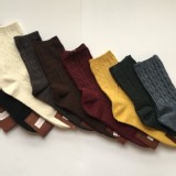 編織中筒襪，9色