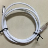 鐵網快充充電線, 1米長, 白色