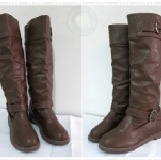 人氣百搭扣環皮靴(咖啡) 滿20雙出團~主購再享八折優惠! 特價：$300