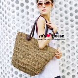 劉逸菲最愛草編籐編包草編包編織包沙灘包草包 特價：$259