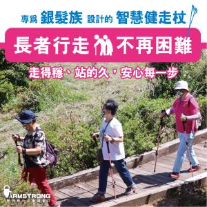 【送禮送健康 下單就送 總價值2098元】Armstrong阿姆斯壯平衡健走杖