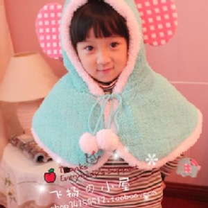 小象斗篷披風卡通連帽披肩球球小雪人斗篷大象斗篷披風