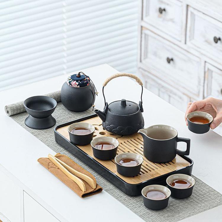 【CityStar】黑陶提梁壺露營茶具套組