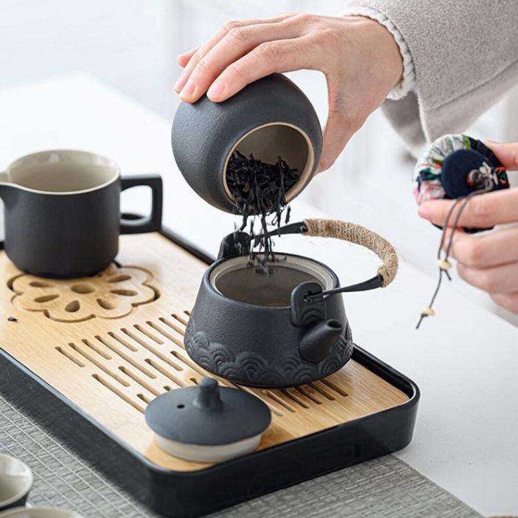 【CityStar】黑陶提梁壺露營茶具套組