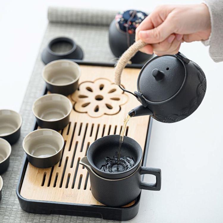 【CityStar】黑陶提梁壺露營茶具套組