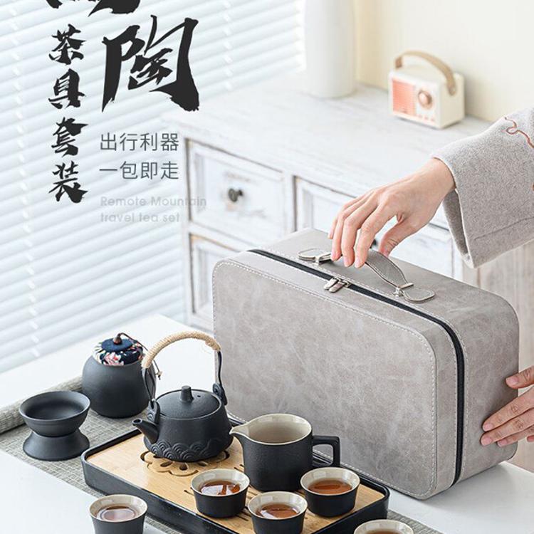 【CityStar】黑陶提梁壺露營茶具套組