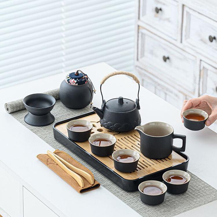 【CityStar】黑陶提梁壺露營茶具套組