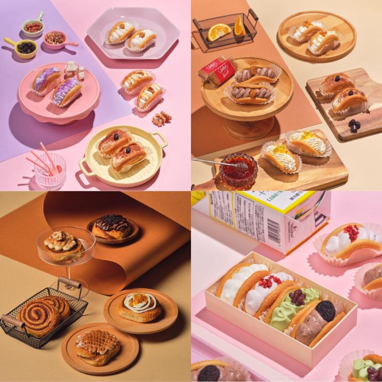 【淘汽小姐NaughtyLady】甜點綜合歡享組 (歐姆蕾生乳捲 x 8盒+ 肉桂可頌捲 x 4盒)