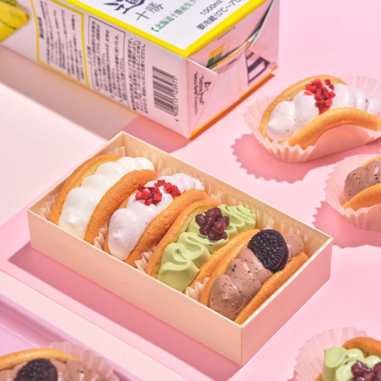 【淘汽小姐NaughtyLady】甜點綜合歡享組 (歐姆蕾生乳捲 x 8盒+ 肉桂可頌捲 x 4盒)