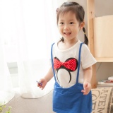 藍色連身長板洋裝