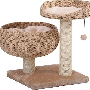 美國Petpals圓窩型紙繩編織貓跳台