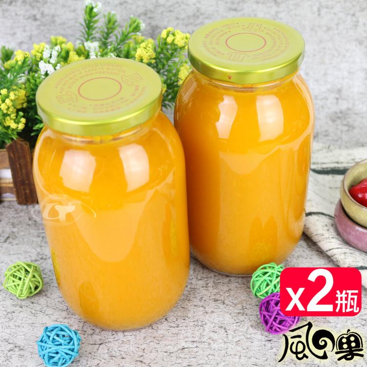 免運!【風之果】2箱2瓶 屏東枋山在欉紅愛文芒果手工芒果醬1000ML 1000ML/瓶