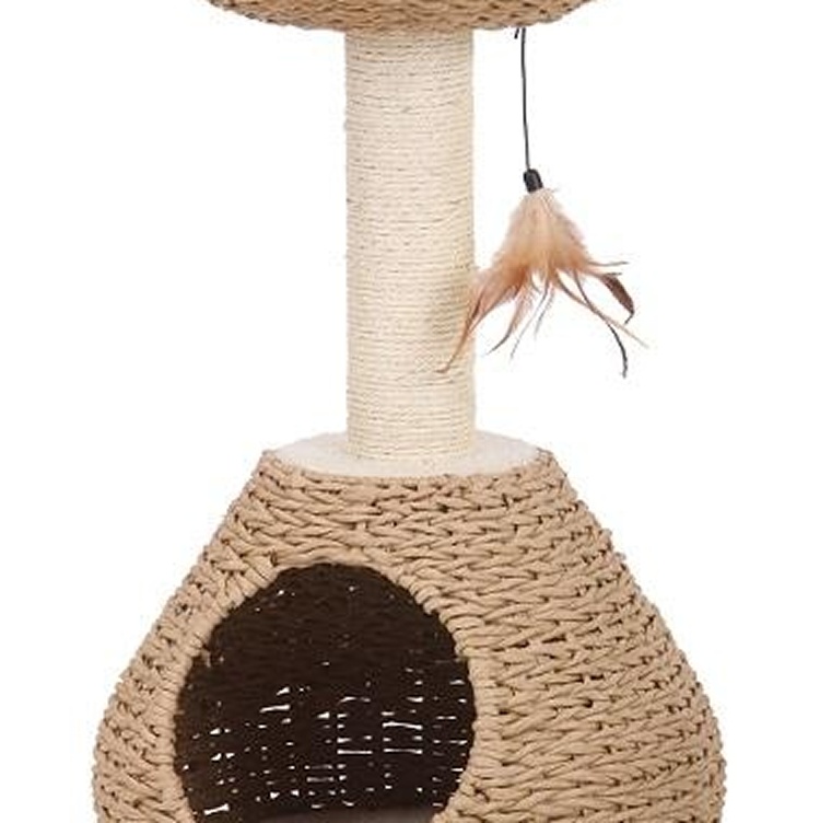 美國Petpals紙繩編織多功能遊憩貓跳台-2層