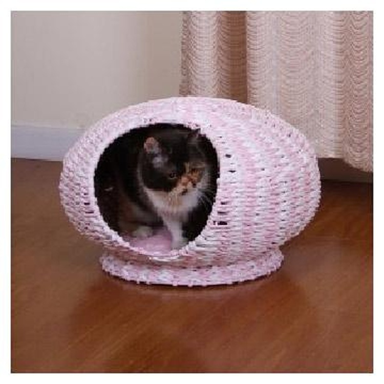 2014新款，美國Petpals粉系紙編貓屋