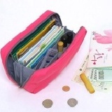 多功能帆布存摺包|化妝包 (顏色隨機勿指定)