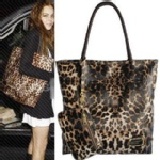新款韓版豹紋女包單肩大包─附小包