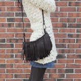 韓版新款流蘇斜背包─2色