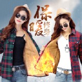 【英倫風】格紋修身法蘭絨襯衫外套_XL