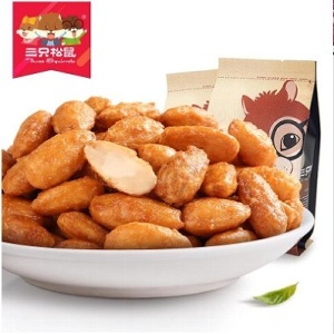 【三隻松鼠】果烤巴旦木 210g /好吃堅果休閒零食 杏仁果紙皮核桃仁糖炒栗子滷