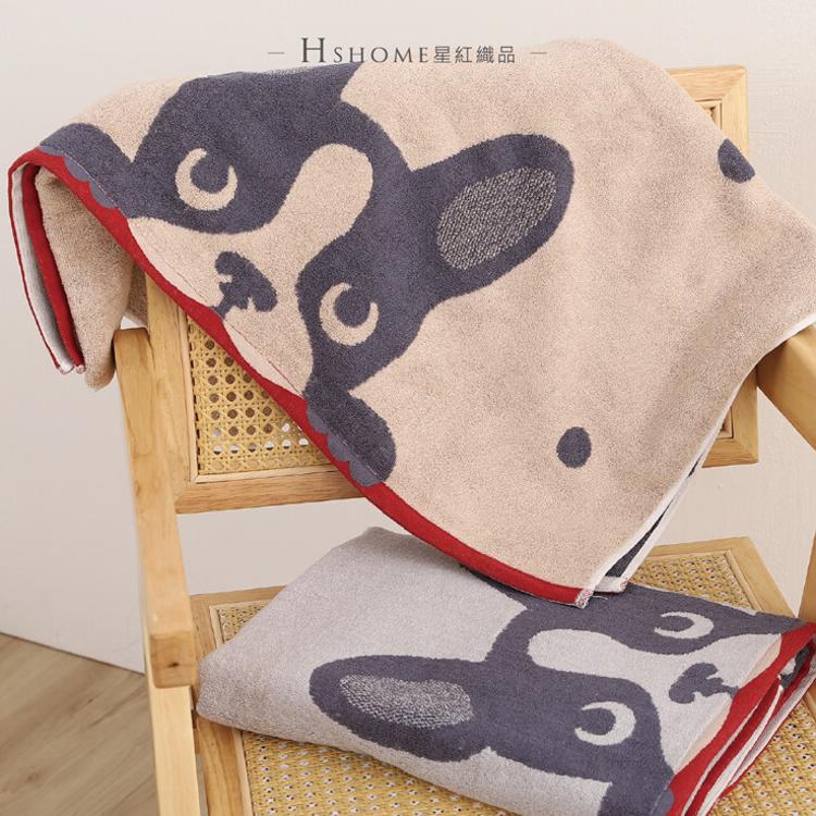 【星紅織品】可愛法鬥純棉浴巾