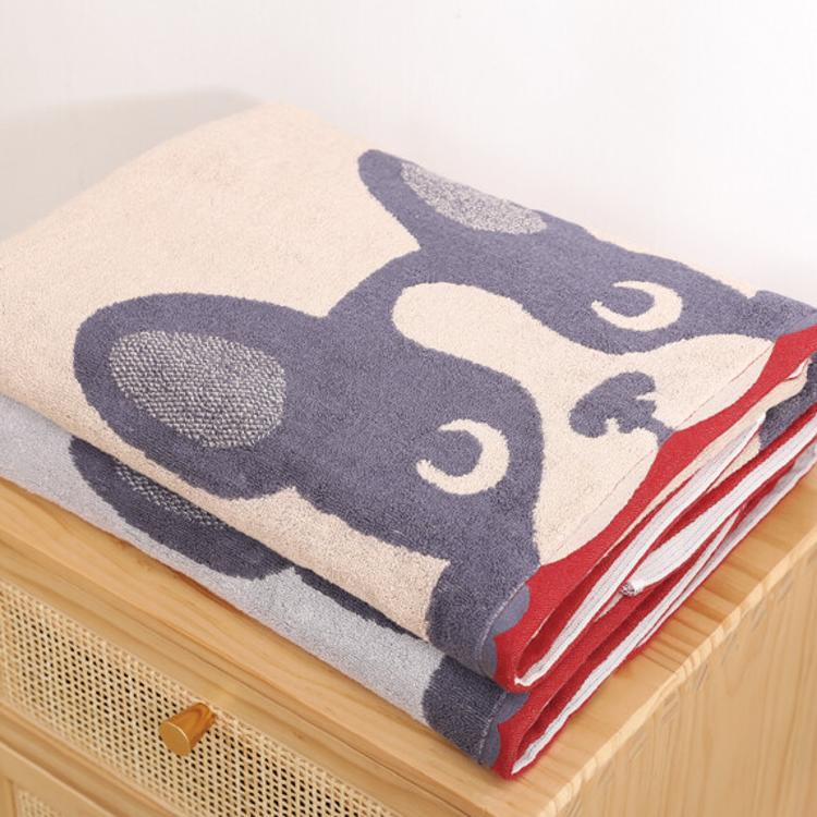 【星紅織品】可愛法鬥純棉浴巾