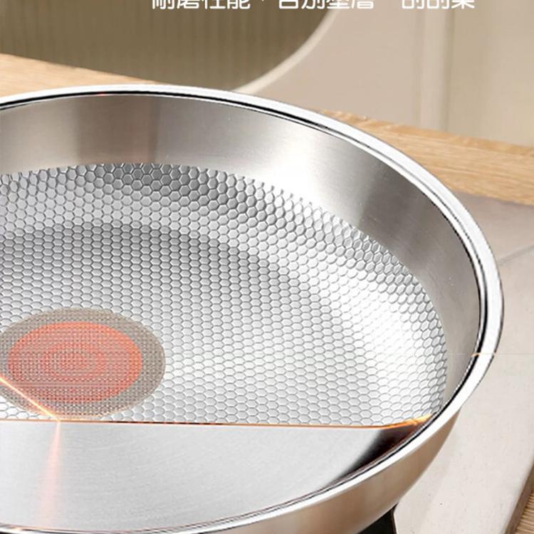【CityStar】純鈦316不鏽鋼28cm無塗層蜂窩平底煎鍋