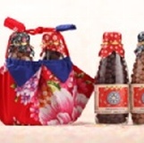 花布禮袋系列-情人組 290元 (台九號/黑金剛花生各一份(150g)