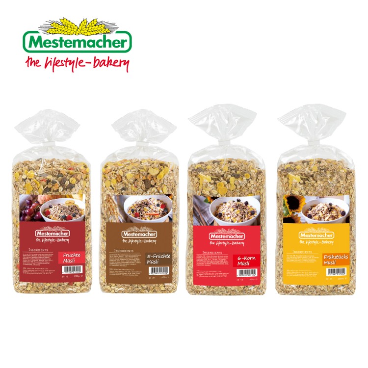 【Mestemacher】麥大師德國天然穀片 1Kg(四大口味任選)(德國百年品牌穀片!)