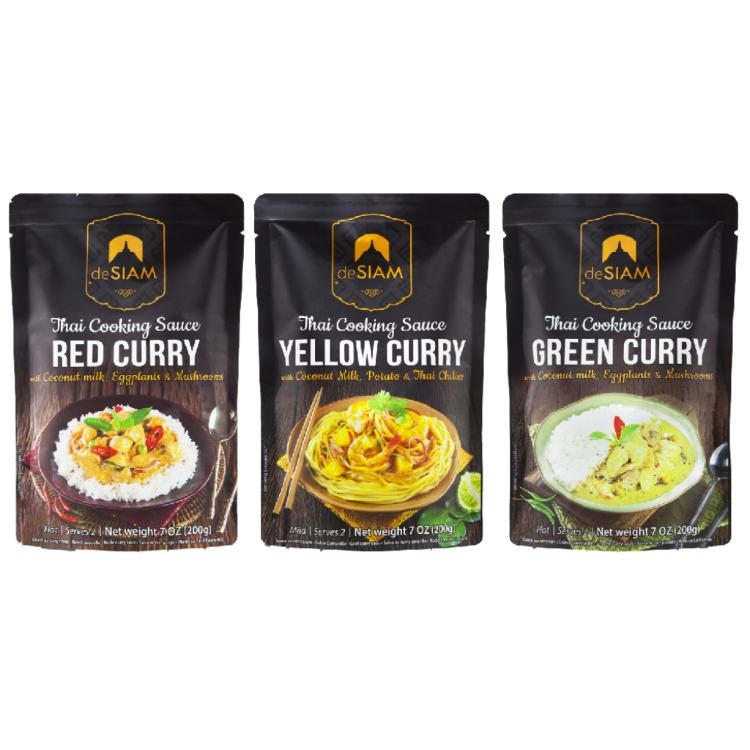 deSIAM 泰式咖哩調理醬包 紅咖哩/黃咖哩/綠咖哩