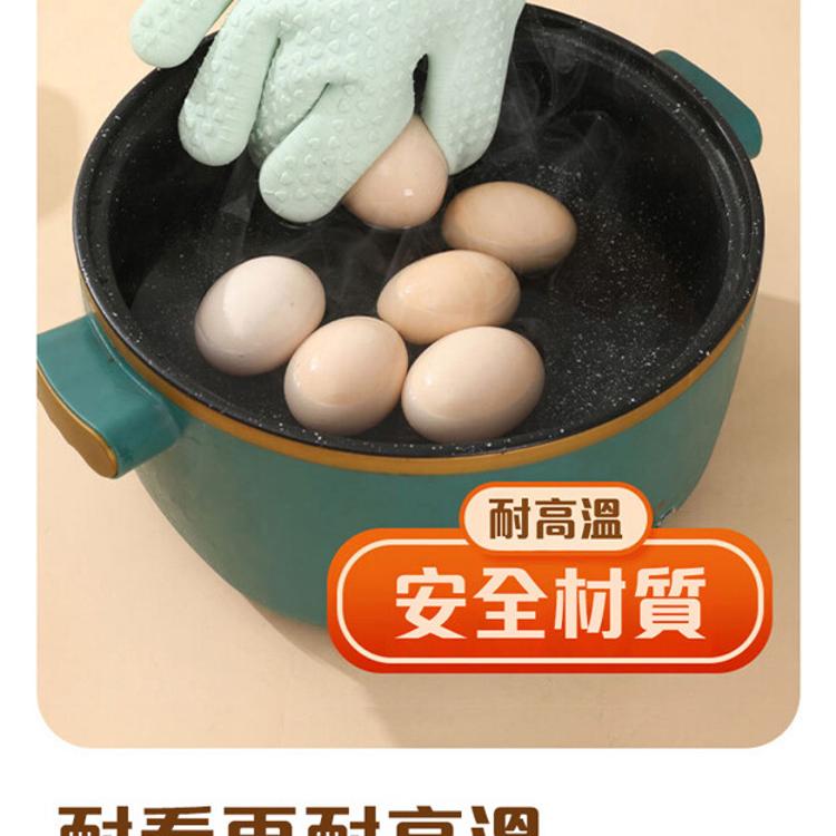 【CityStar】廚房防滑矽膠針織棉耐隔熱手套