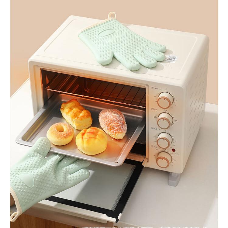 【CityStar】廚房防滑矽膠針織棉耐隔熱手套