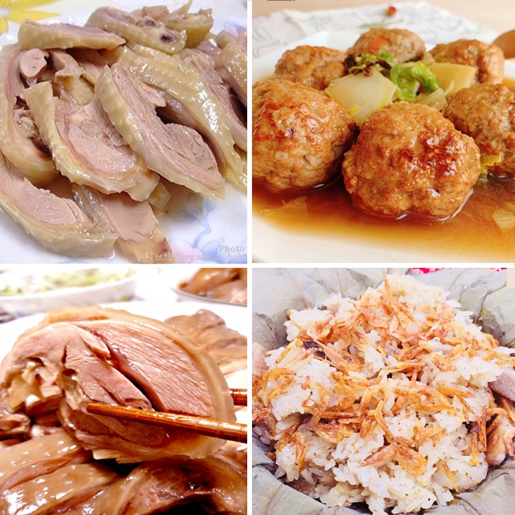 【餡智吉】年菜經典菜色(油雞腿/醉雞腿/干貝獅子頭/櫻花蝦米糕)任選