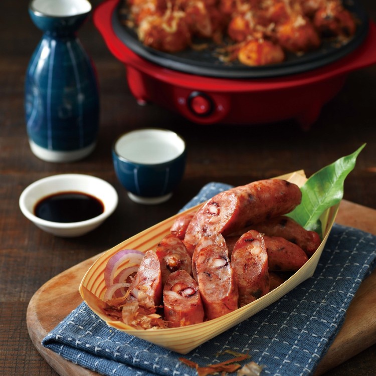 【黑橋牌】熱銷原+章魚燒香腸禮盒-網路限定包裝(220g原味香腸*2+360g章魚燒香腸)(冷凍)