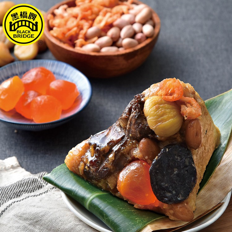 【黑橋牌】府城廟口粽禮盒(8入/盒), 本組合為2件組