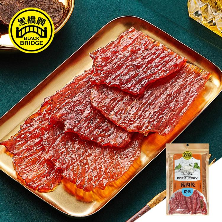 【黑橋牌】享口福經典肉乾禮盒-網路限定包裝(厚燒條子肉乾+特製肉乾+蜜汁炭烤肉乾)(常溫)-附提袋