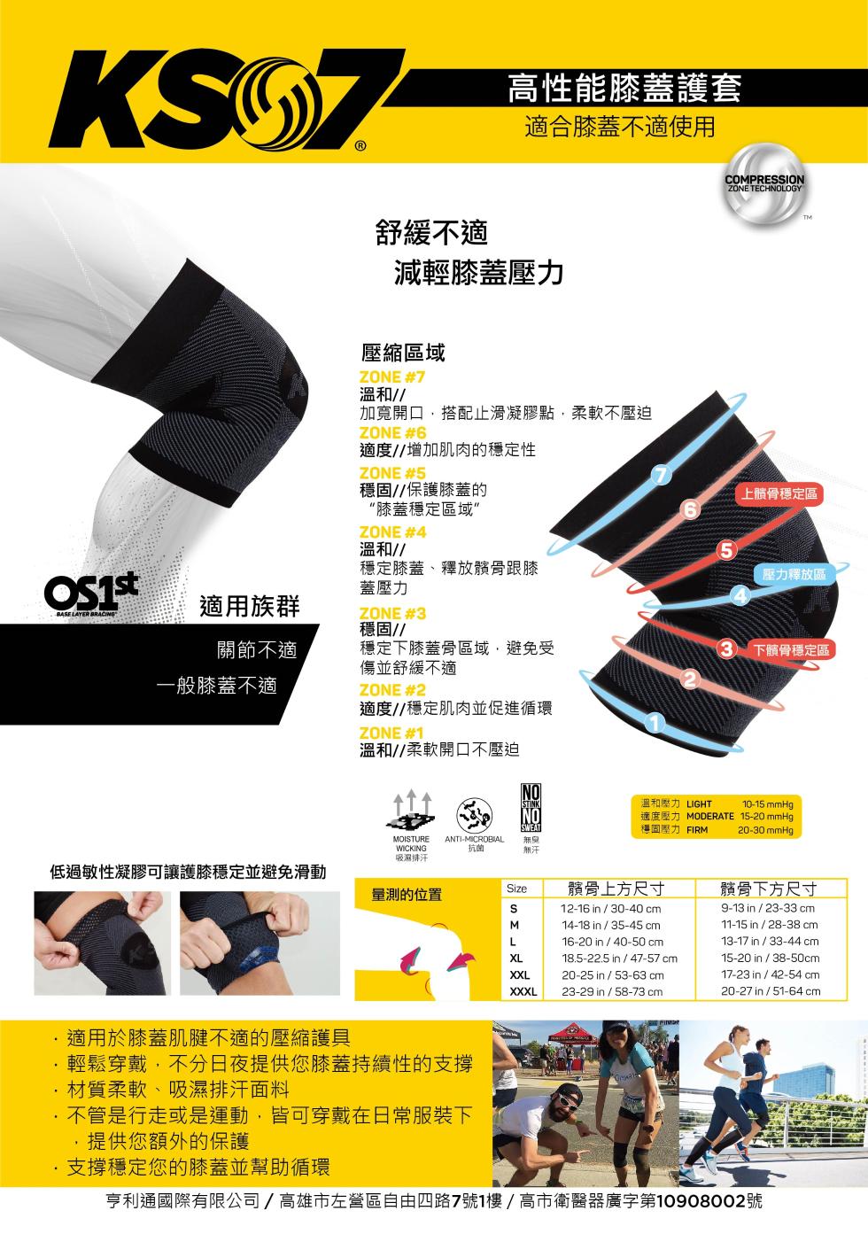 舒緩不適,高性能膝蓋護套,適合膝蓋不適使用,減輕膝蓋壓力,壓縮區域,溫和//,加寬開口,搭配止滑凝膠點,柔軟不壓迫,適度//增加肌肉的穩定性,穩固//保護膝蓋的,“膝蓋穩定區域”,溫和//,穩定膝蓋、釋放髕骨跟膝,蓋壓力,上髕骨穩定區,壓力釋放區,適