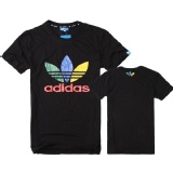 adidas衣服 愛迪達衣服 愛迪達短T 圓領短袖T恤 三葉草衣服短T情侶裝男女款 三葉草 特價：$199