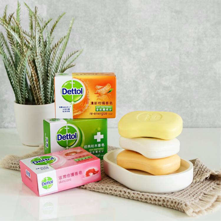 【Dettol 滴露】經典松木/滋潤倍護/清新柑橘香皂含抗菌成份(3入/組)