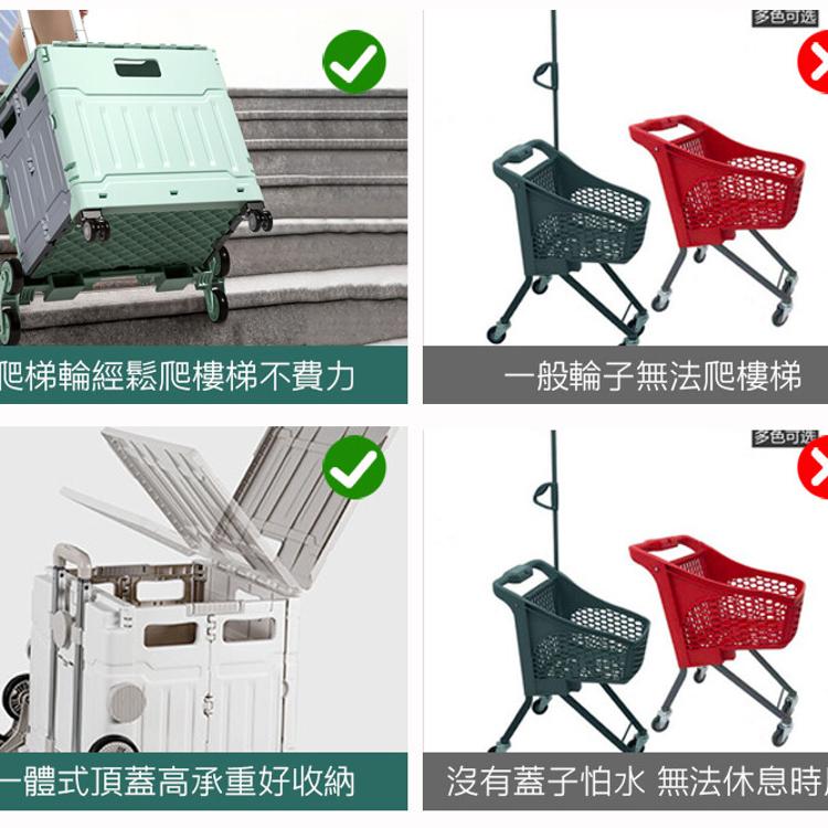 【DaoDi】萬向折疊購物車8輪爬樓梯可平拉款