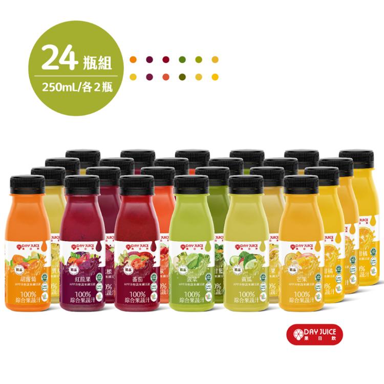 【Day Juice果日飲】冷壓蔬果纖活飲24瓶組( 纖活1-12號各2瓶 )