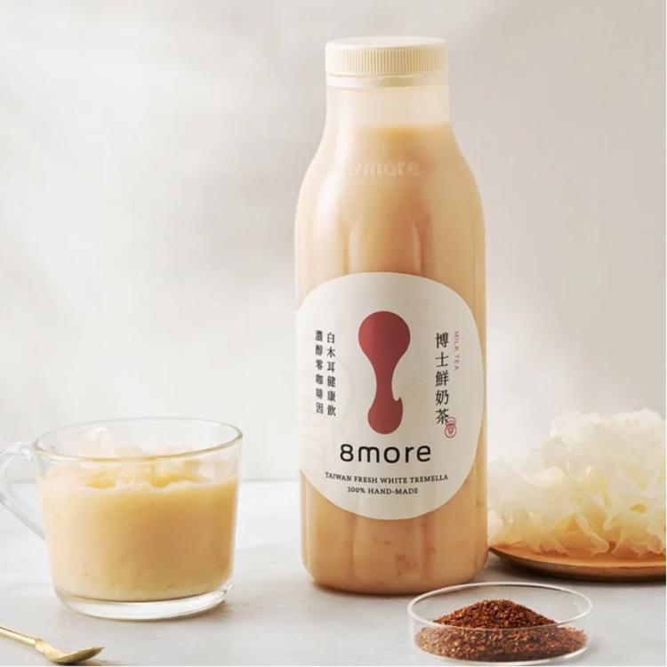 【8more】無咖啡因｜博士鮮奶茶白木耳飲 900ml