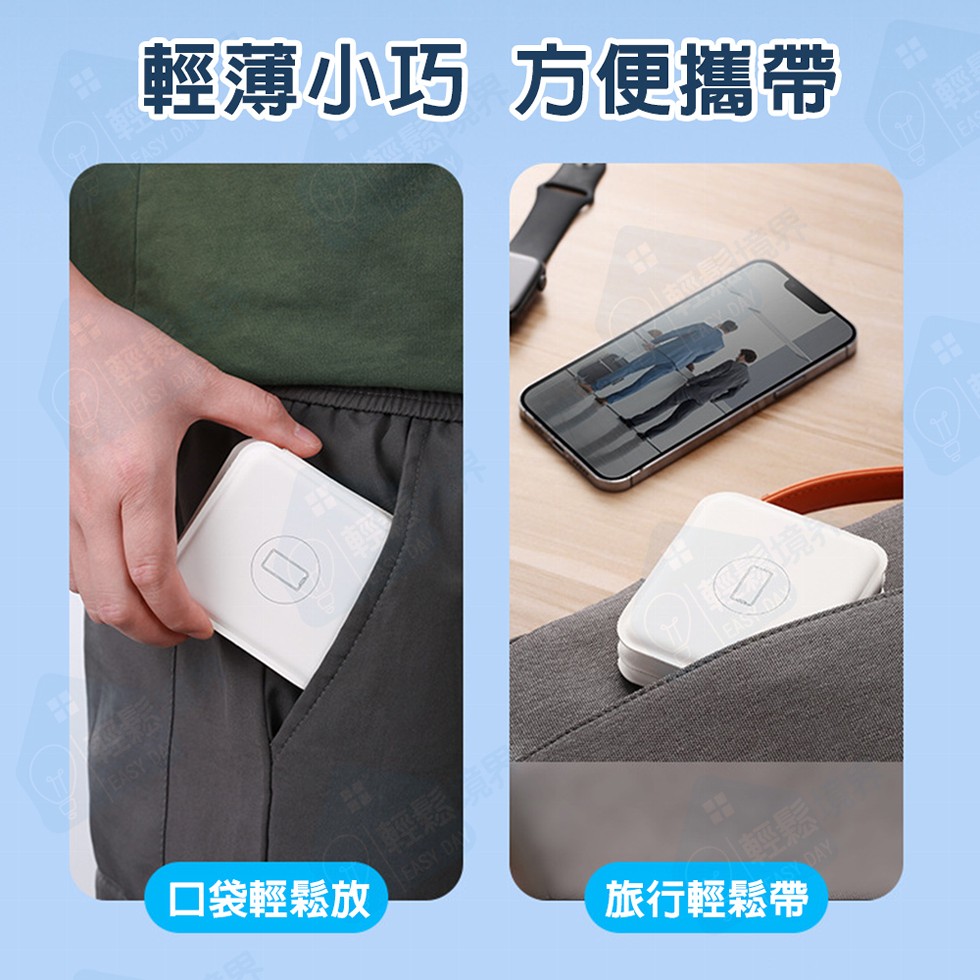 輕薄小巧 方便攜帶，口袋輕鬆放，>輕縣，旅行輕鬆帶。