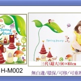3H-M002 ☆╮一等獎 壁貼 批發╭★ 90×60cm 第三代 環保 無痕 無白邊 重複貼